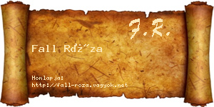 Fall Róza névjegykártya