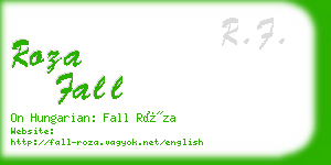 roza fall business card